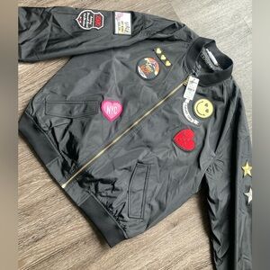 EXPRESS Bomber Jacket with Patches